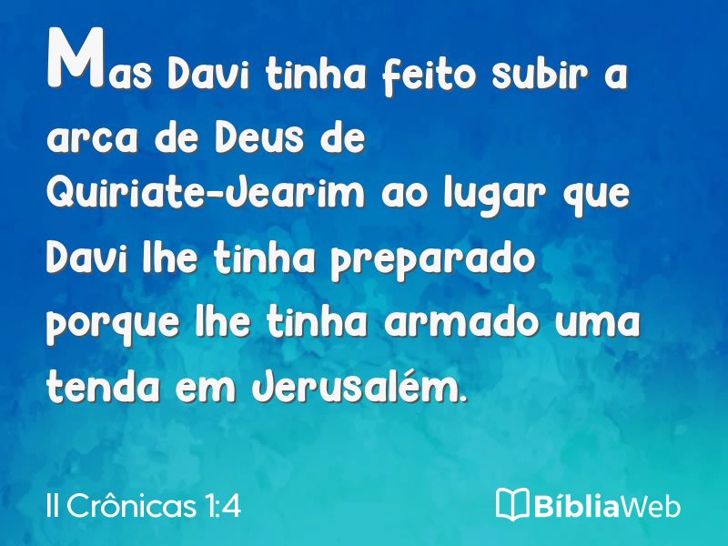 II Crônicas 1:4 em imagem para compartilhar