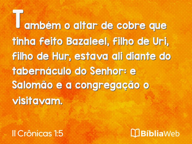 II Crônicas 1:5 em imagem para compartilhar