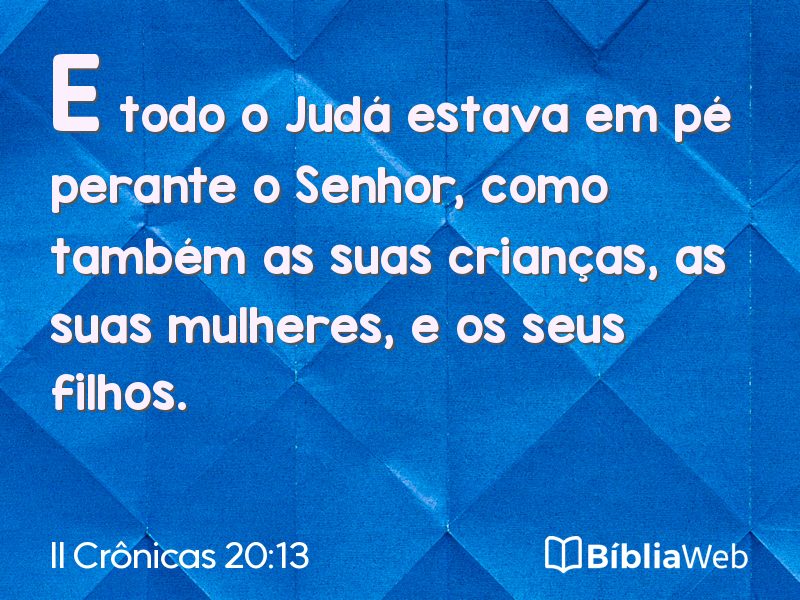 II Crônicas 20:13 em imagem para compartilhar