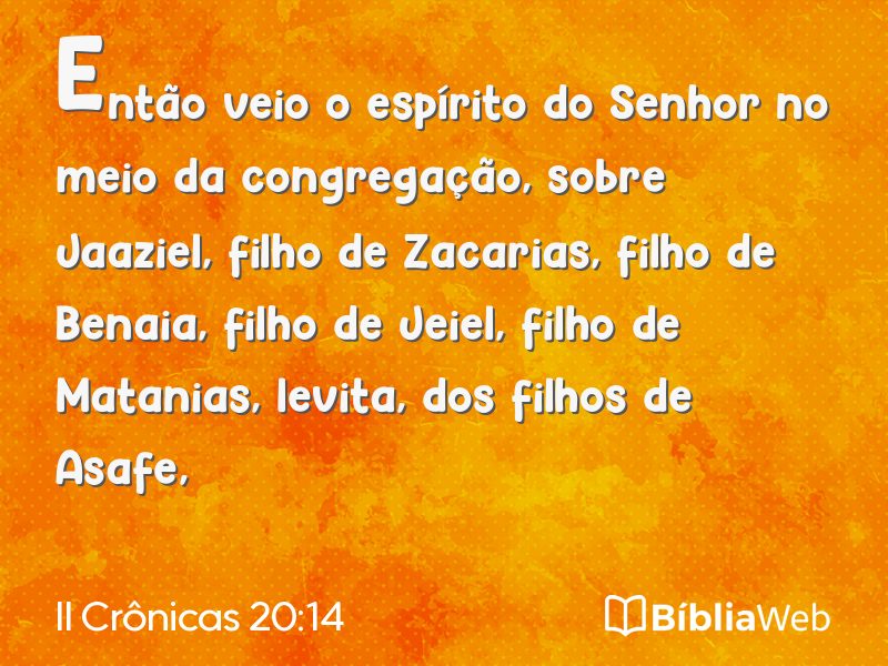 II Crônicas 20:14 em imagem para compartilhar