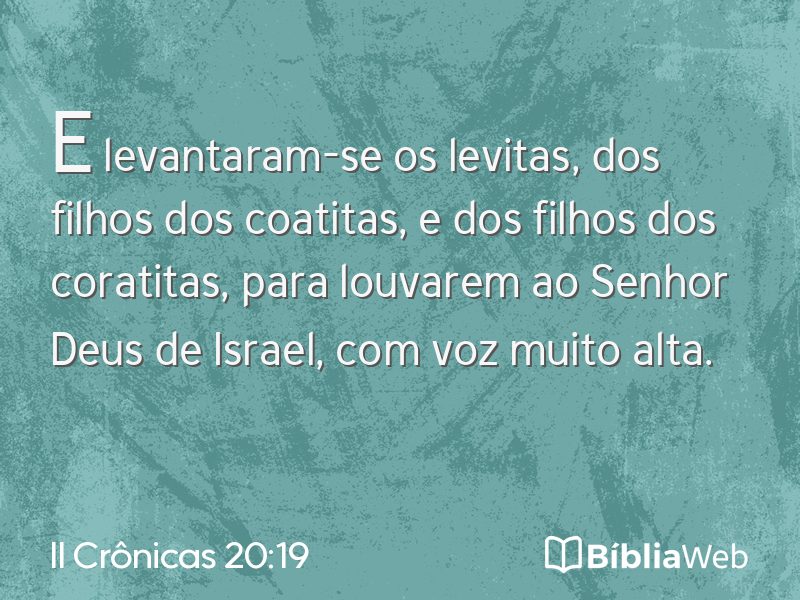 II Crônicas 20:19 em imagem para compartilhar