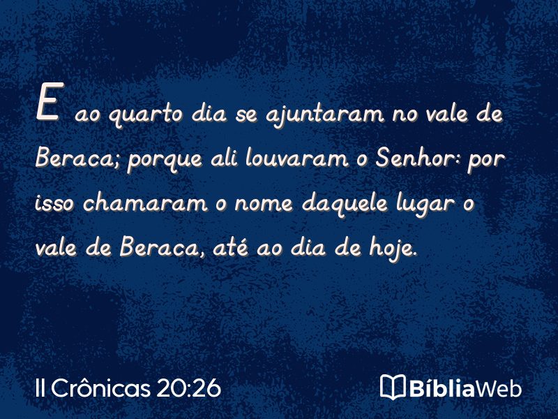 II Crônicas 20:26 em imagem para compartilhar