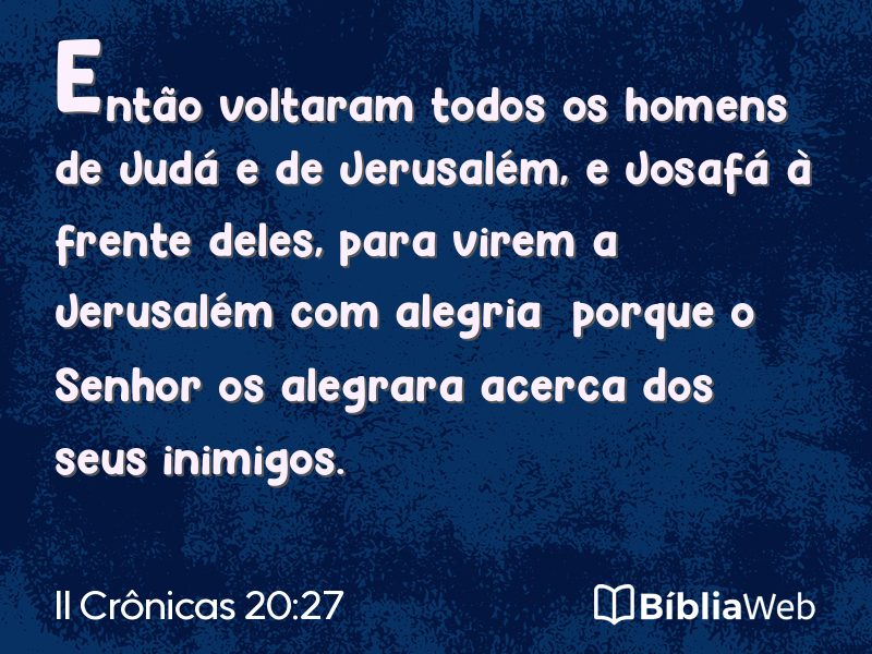 II Crônicas 20:27 em imagem para compartilhar