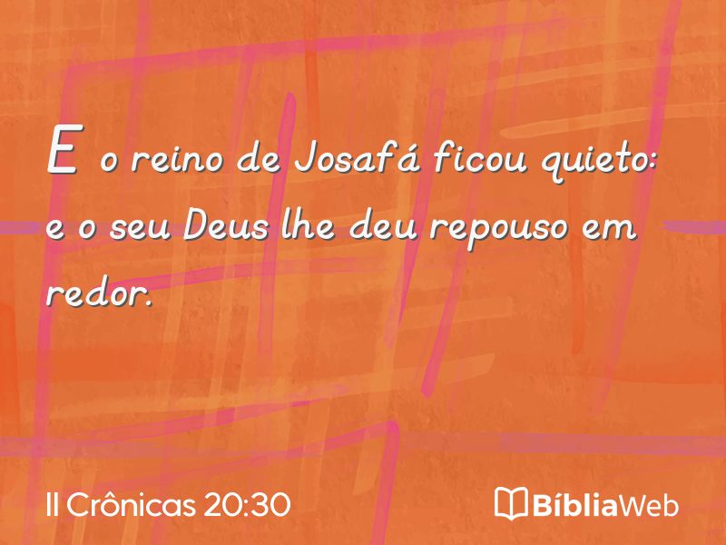 II Crônicas 20:30 em imagem para compartilhar