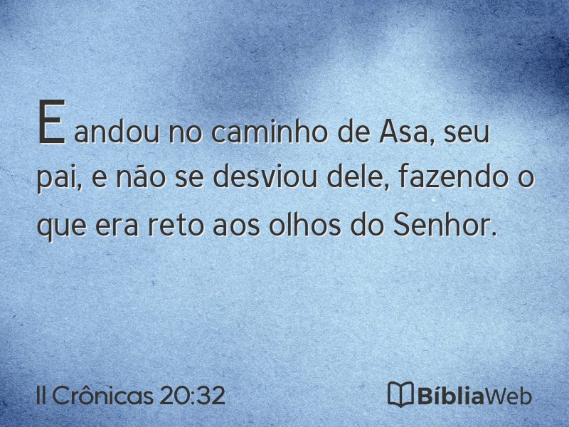 II Crônicas 20:32 em imagem para compartilhar