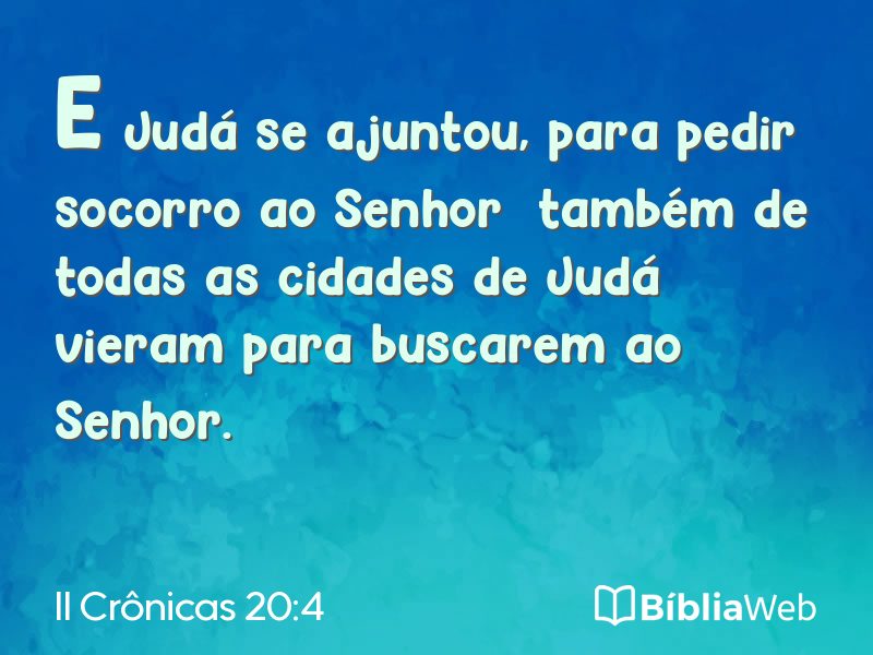 II Crônicas 20:4 em imagem para compartilhar