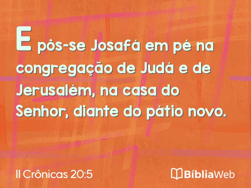 II Crônicas 20:5 em imagem para compartilhar