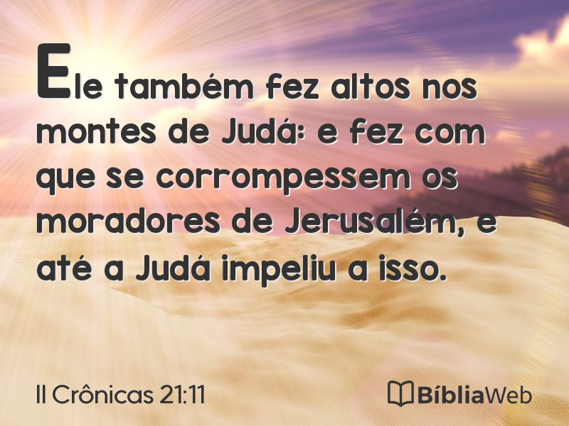 II Crônicas 21:11 em imagem para compartilhar