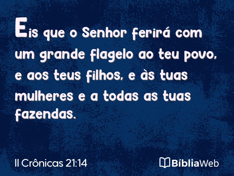 II Crônicas 21:14 em imagem para compartilhar