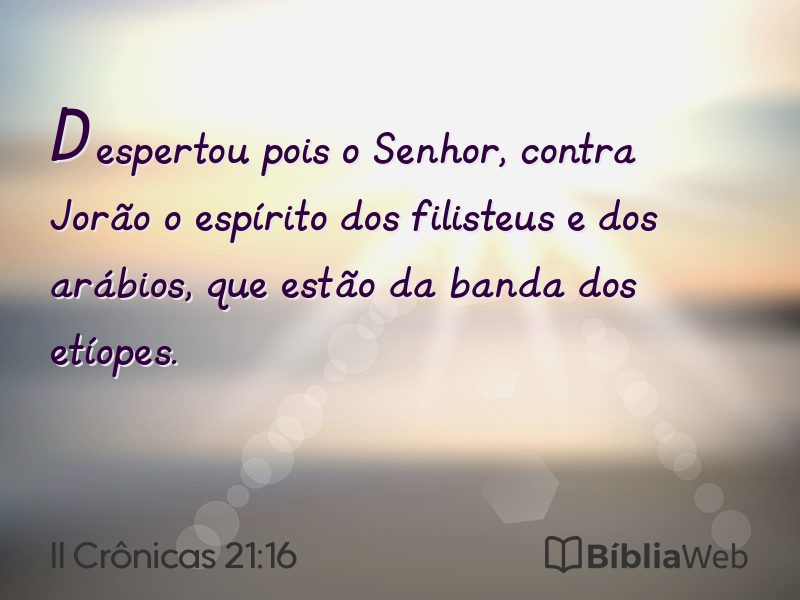 II Crônicas 21:16 em imagem para compartilhar