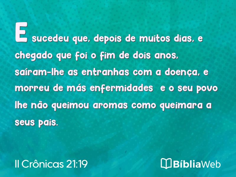 II Crônicas 21:19 em imagem para compartilhar
