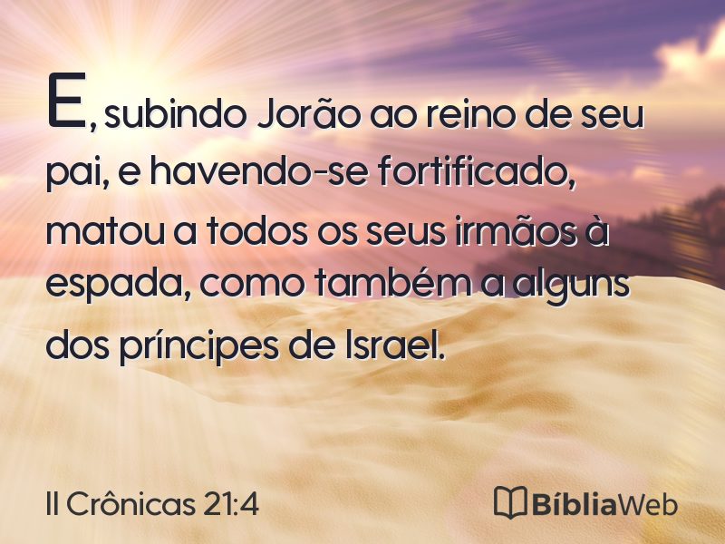 II Crônicas 21:4 em imagem para compartilhar