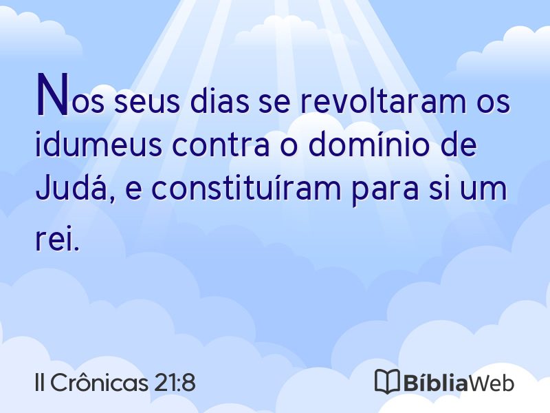 II Crônicas 21:8 em imagem para compartilhar