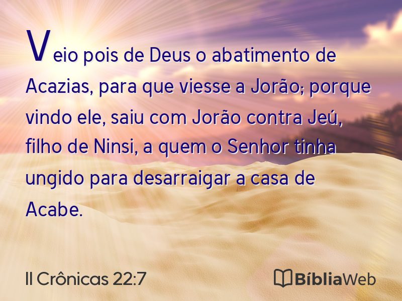 II Crônicas 22:7 em imagem para compartilhar
