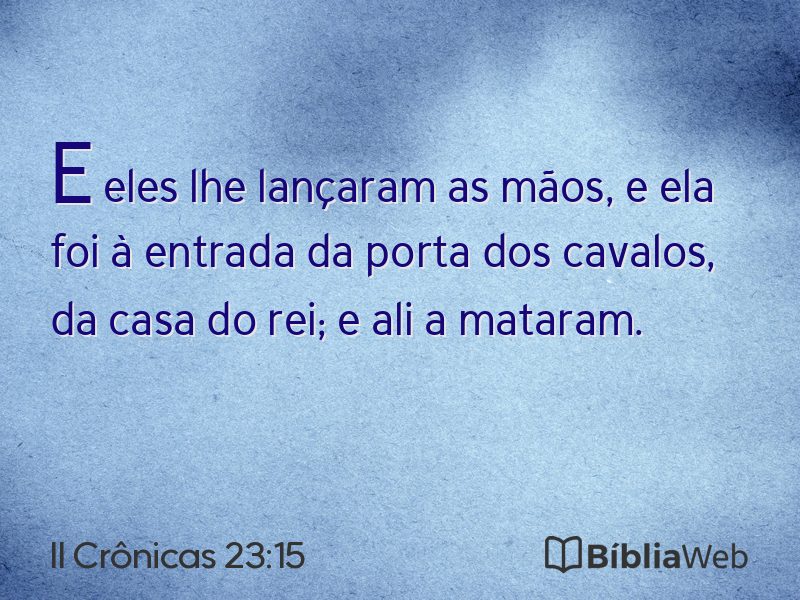 II Crônicas 23:15 em imagem para compartilhar