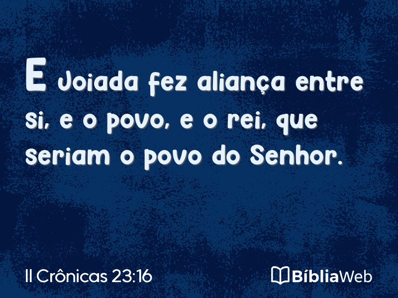 II Crônicas 23:16 em imagem para compartilhar