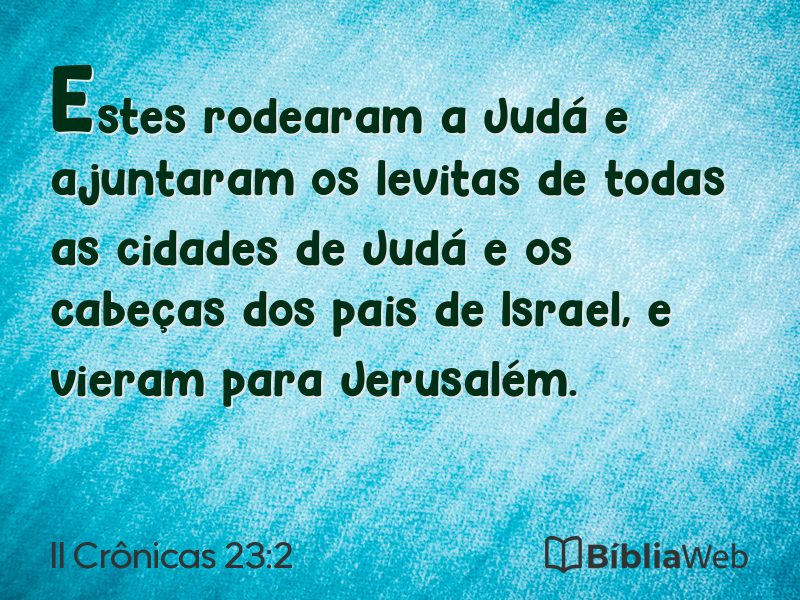II Crônicas 23:2 em imagem para compartilhar