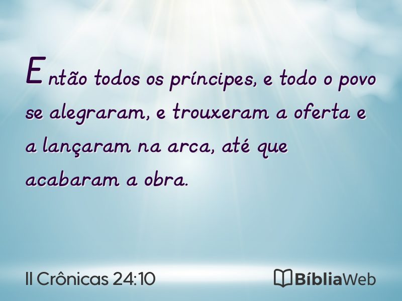 II Crônicas 24:10 em imagem para compartilhar
