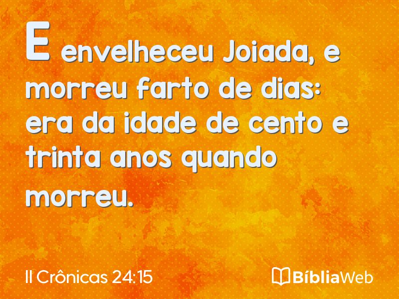II Crônicas 24:15 em imagem para compartilhar