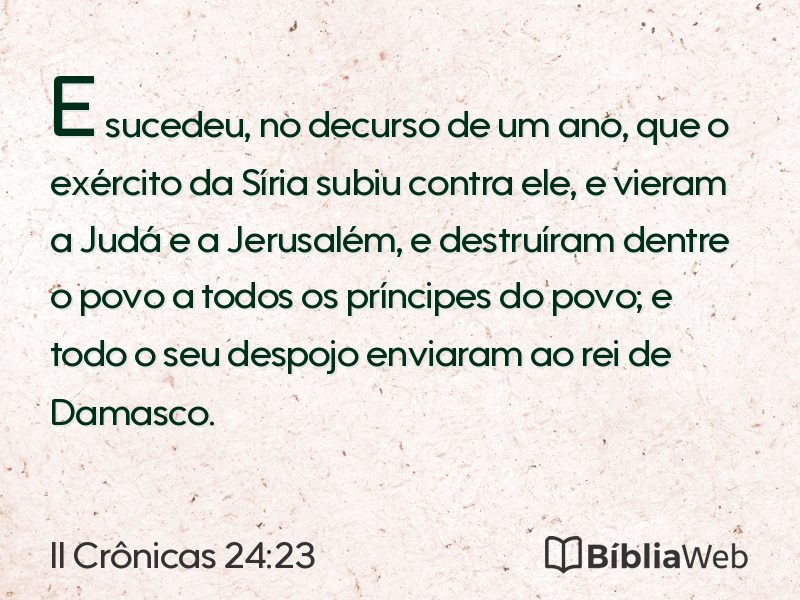 II Crônicas 24:23 em imagem para compartilhar