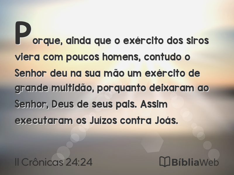 II Crônicas 24:24 em imagem para compartilhar
