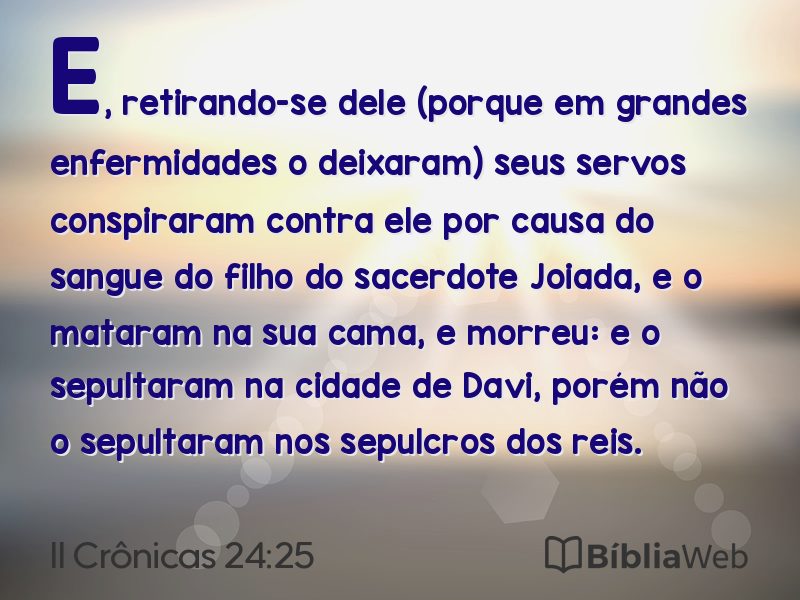 II Crônicas 24:25 em imagem para compartilhar
