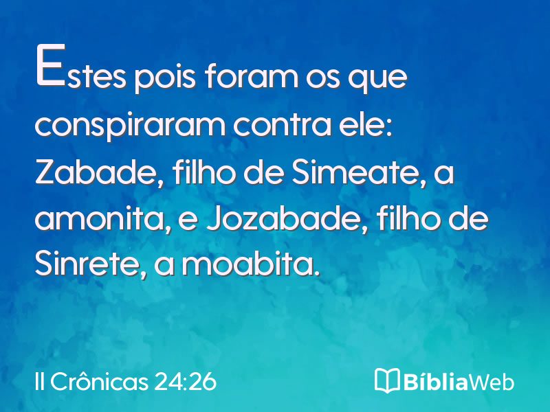 II Crônicas 24:26 em imagem para compartilhar