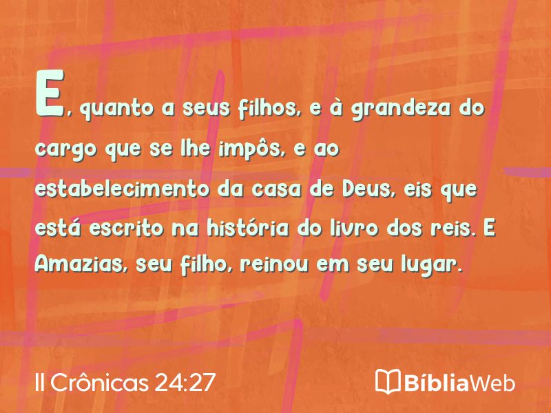II Crônicas 24:27 em imagem para compartilhar