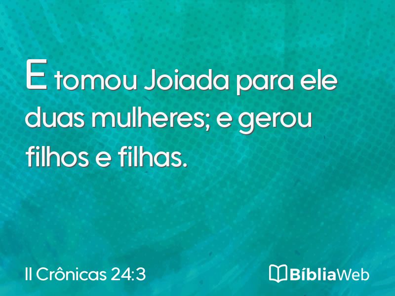 II Crônicas 24:3 em imagem para compartilhar