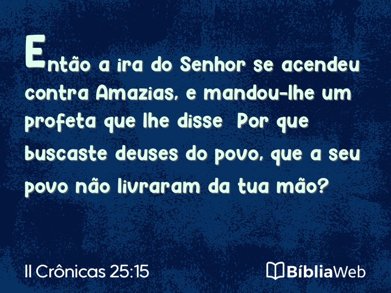 II Crônicas 25:15 em imagem para compartilhar
