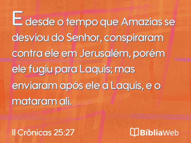 II Crônicas 25:27 em imagem para compartilhar