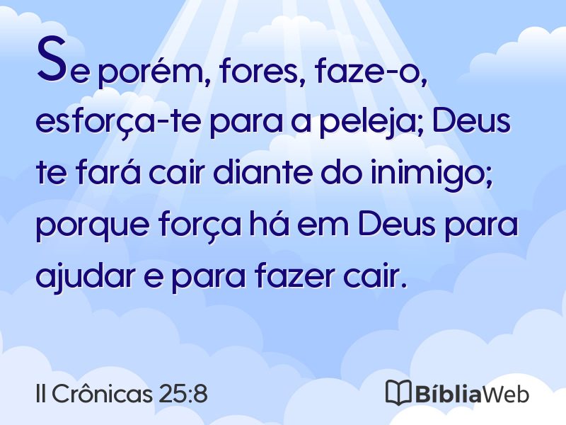 II Crônicas 25:8 em imagem para compartilhar