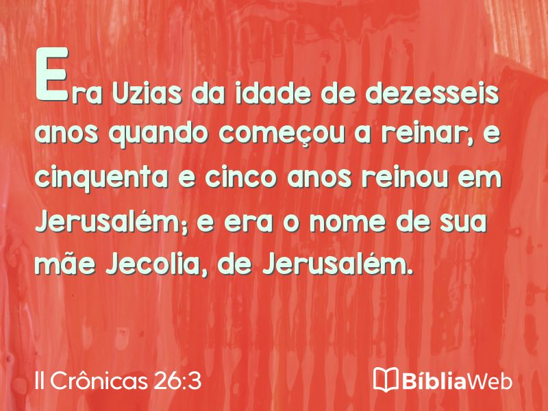 II Crônicas 26:3 em imagem para compartilhar