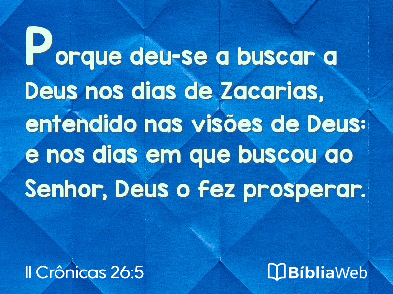 II Crônicas 26:5 em imagem para compartilhar