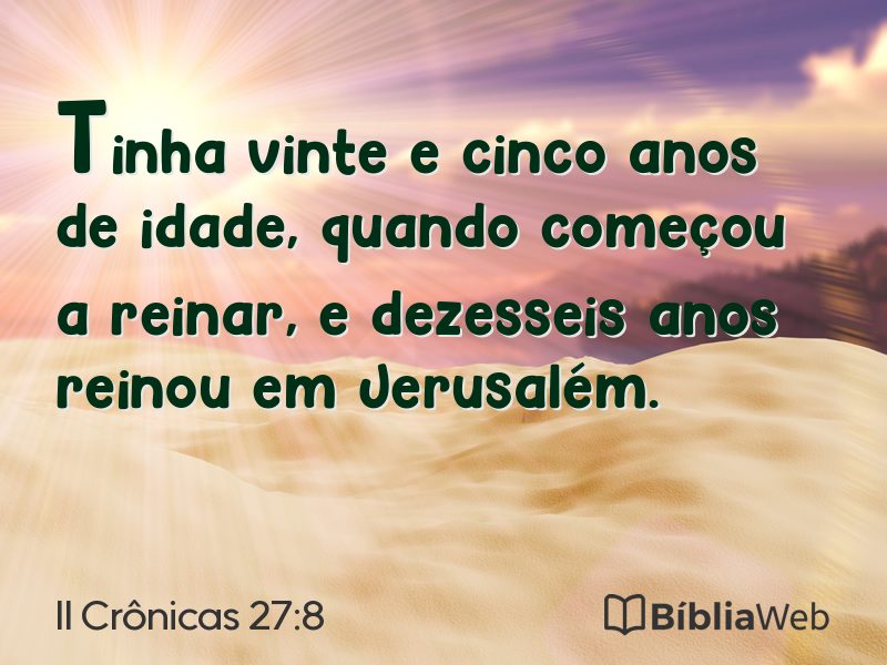 II Crônicas 27:8 em imagem para compartilhar