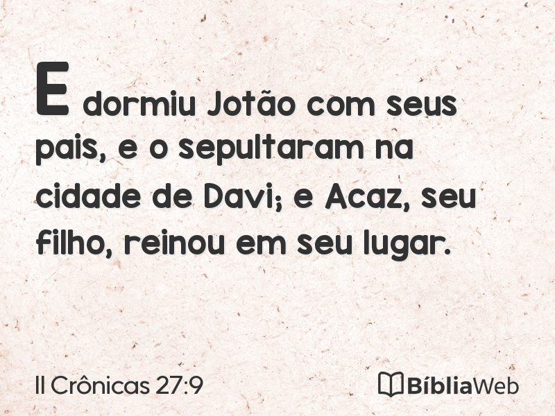 II Crônicas 27:9 em imagem para compartilhar