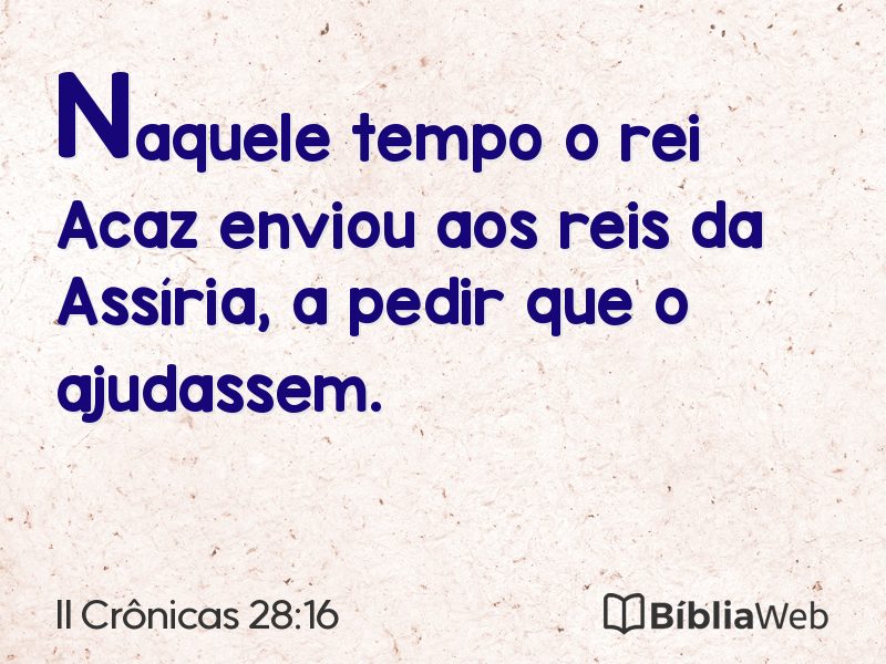 II Crônicas 28:16 em imagem para compartilhar