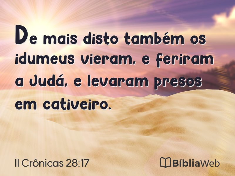 II Crônicas 28:17 em imagem para compartilhar