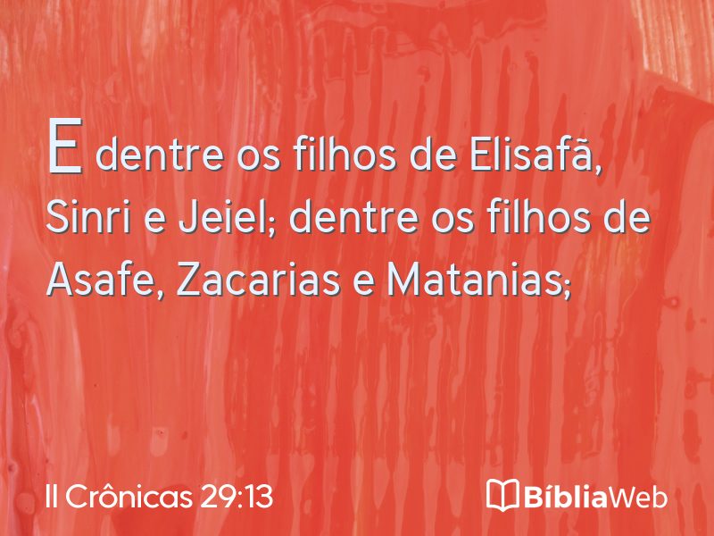 II Crônicas 29:13 em imagem para compartilhar