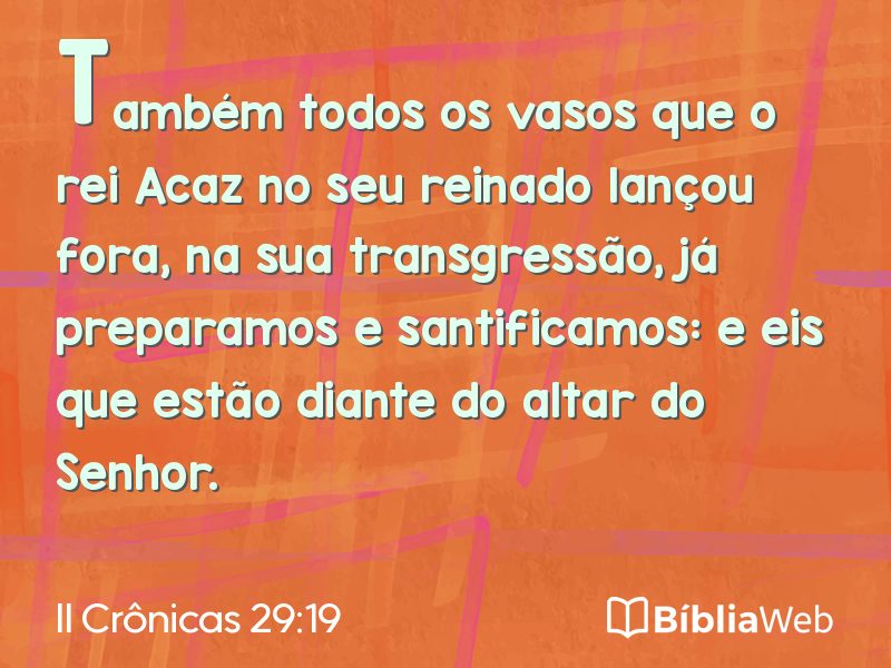 II Crônicas 29:19 em imagem para compartilhar