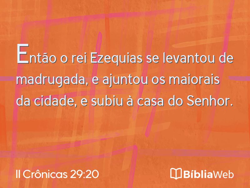 II Crônicas 29:20 em imagem para compartilhar