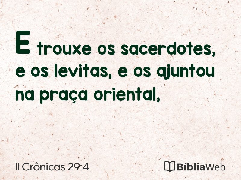 II Crônicas 29:4 em imagem para compartilhar