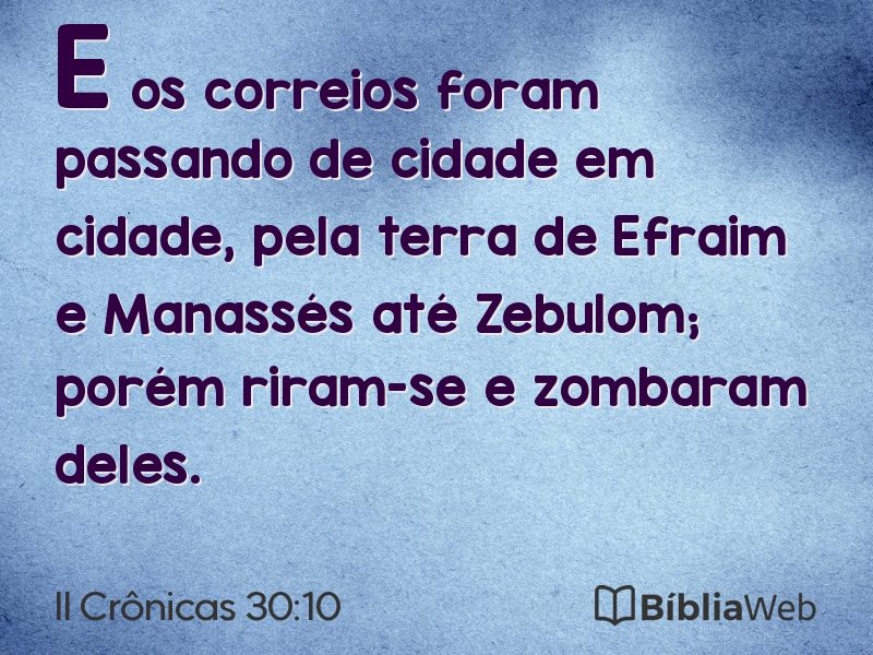 II Crônicas 30:10 em imagem para compartilhar