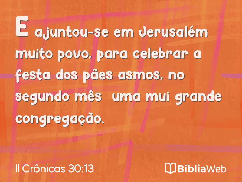 II Crônicas 30:13 em imagem para compartilhar