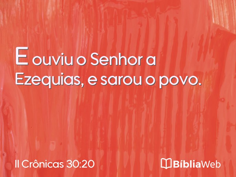 II Crônicas 30:20 em imagem para compartilhar