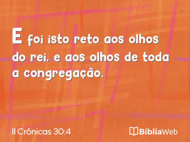 II Crônicas 30:4 em imagem para compartilhar
