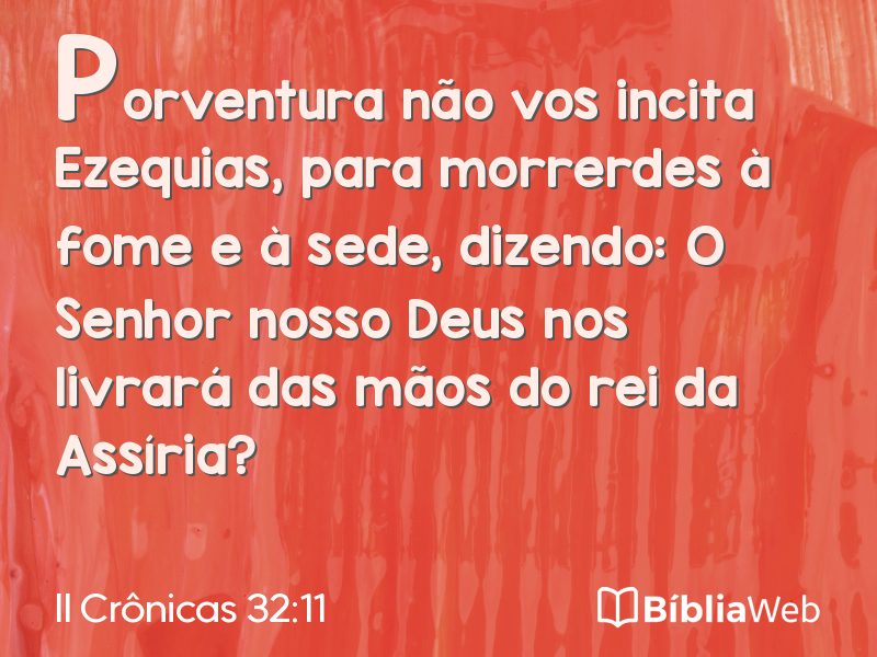 II Crônicas 32:11 em imagem para compartilhar