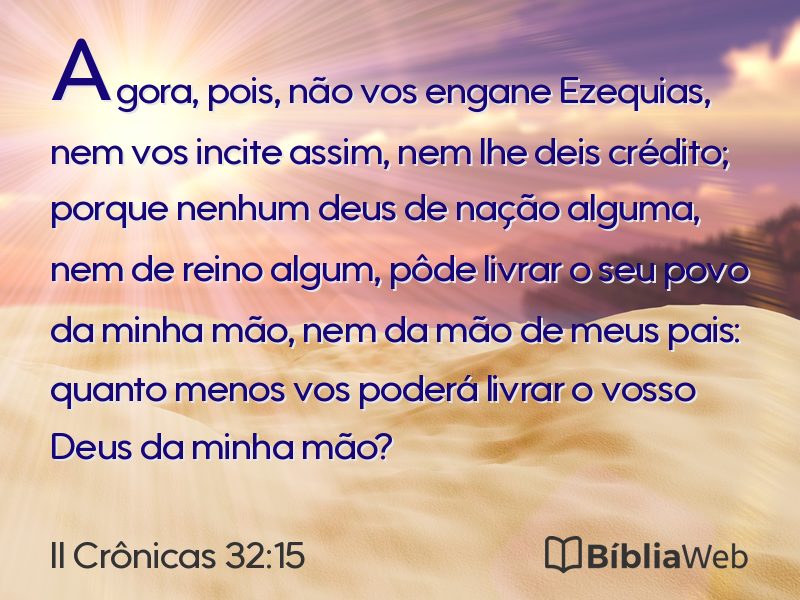 II Crônicas 32:15 em imagem para compartilhar
