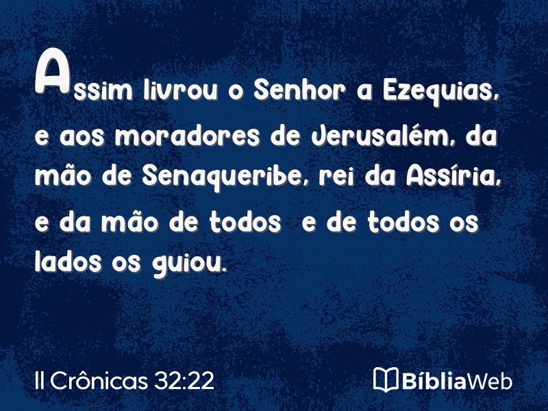 II Crônicas 32:22 em imagem para compartilhar