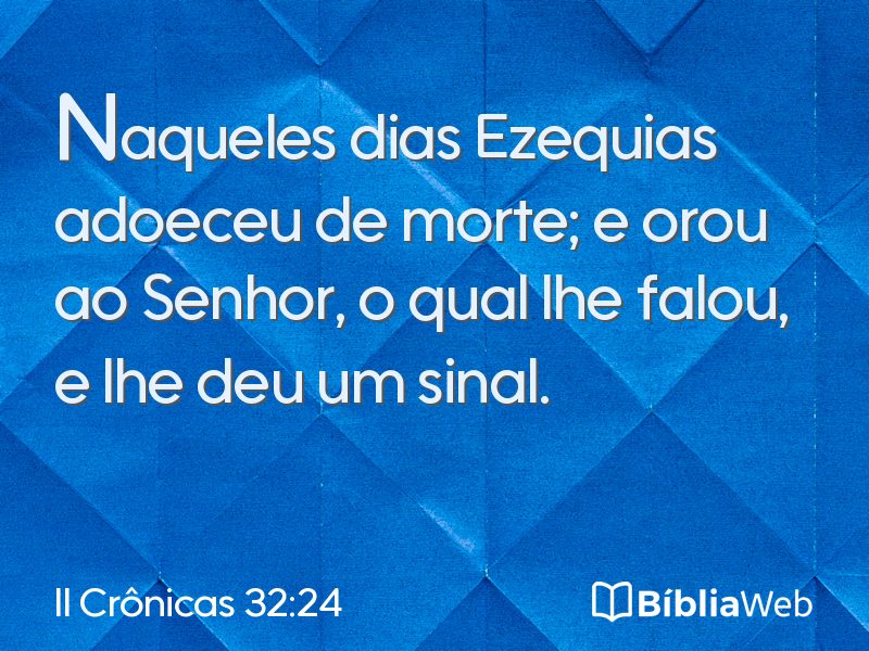 II Crônicas 32:24 em imagem para compartilhar